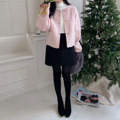 뽀글 미니 스커트 (중고)