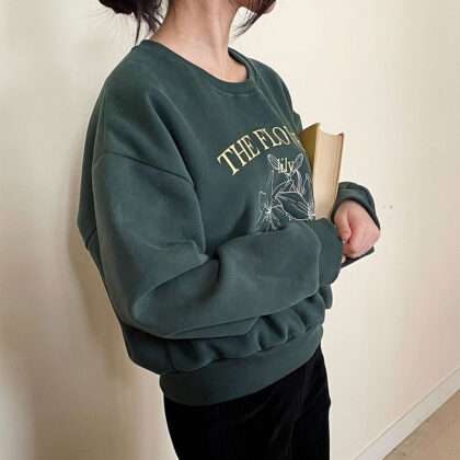 기모 세미 크롭 맨투맨 (중고)